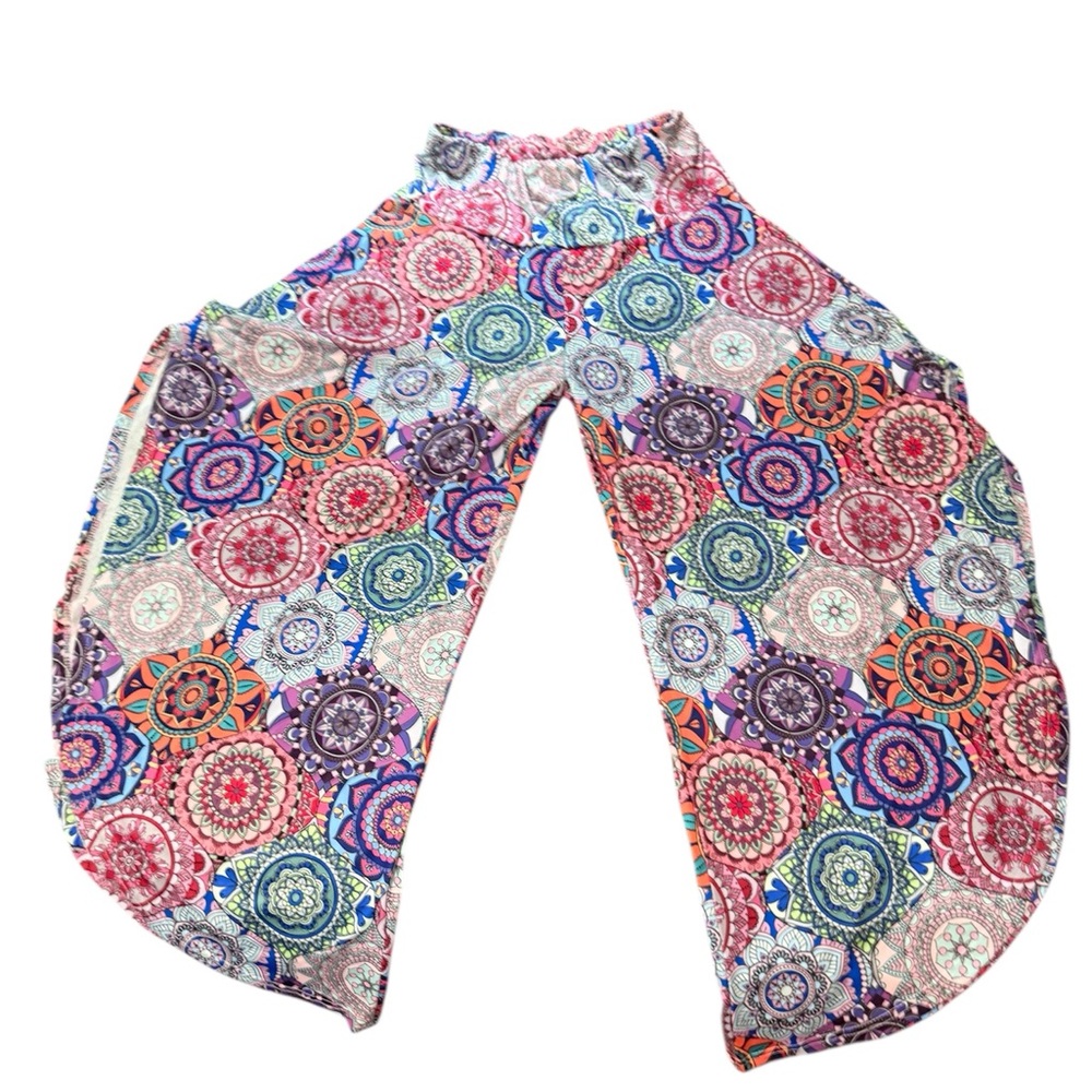 Colorful Mandala Wide Leg Pants